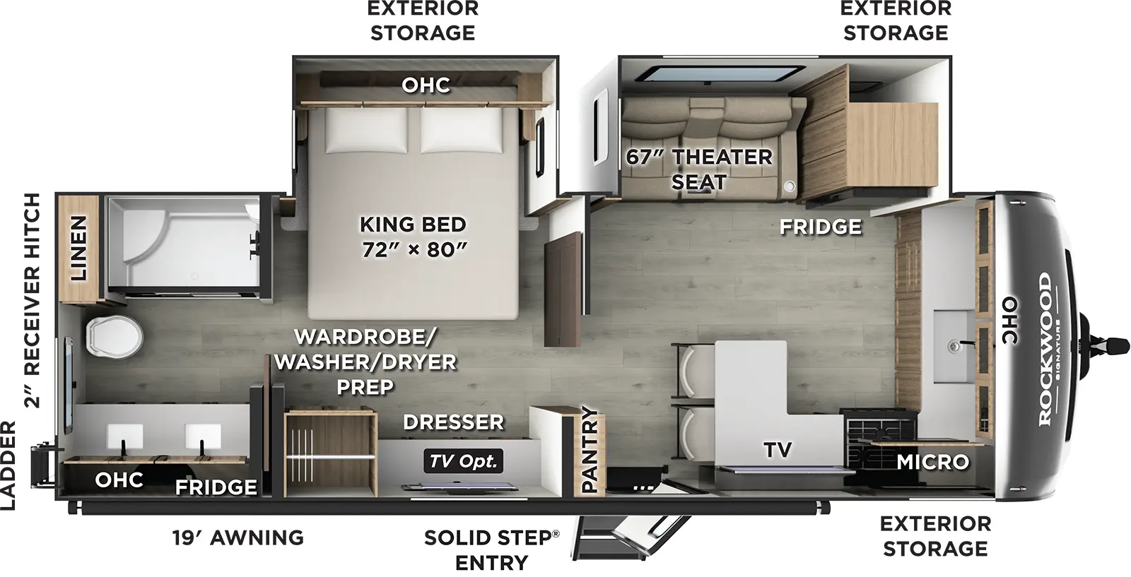 Rockwood Signature Travel Trailers 8263MBR Floorplan